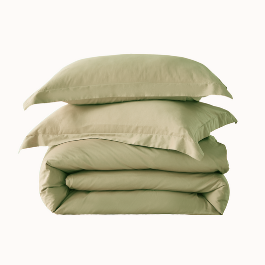 Overcloud® Sateen Egyptian Cotton Sheet Set-Pale Olive Green-500TC